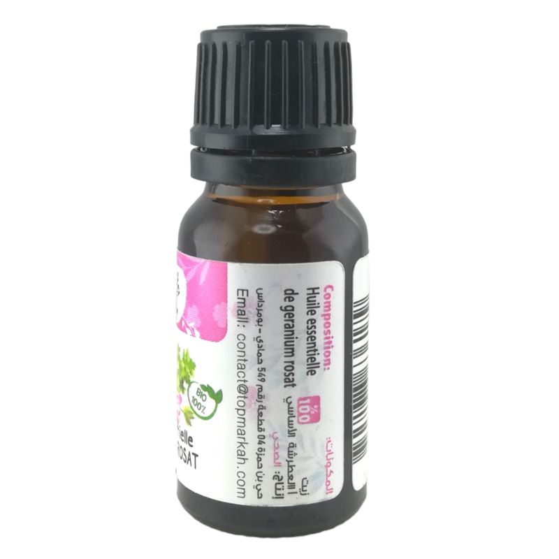 Huile Essentielle de Géranium 100% pure et naturelle 10ml – Image 3